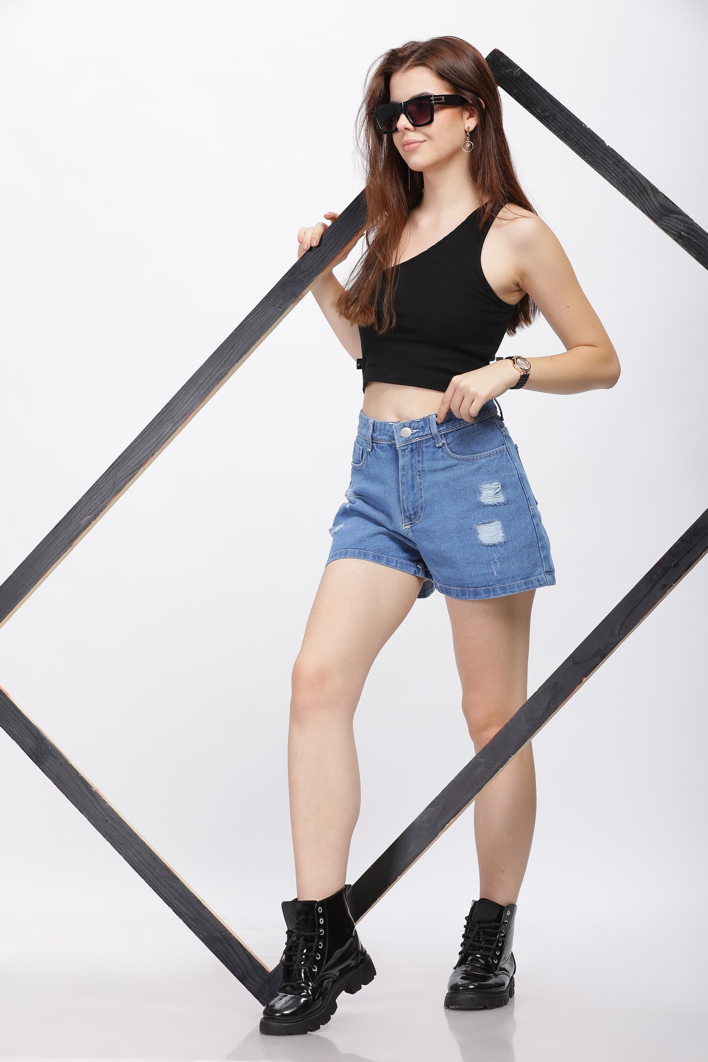 Rugged Light Blue Hot Shorts