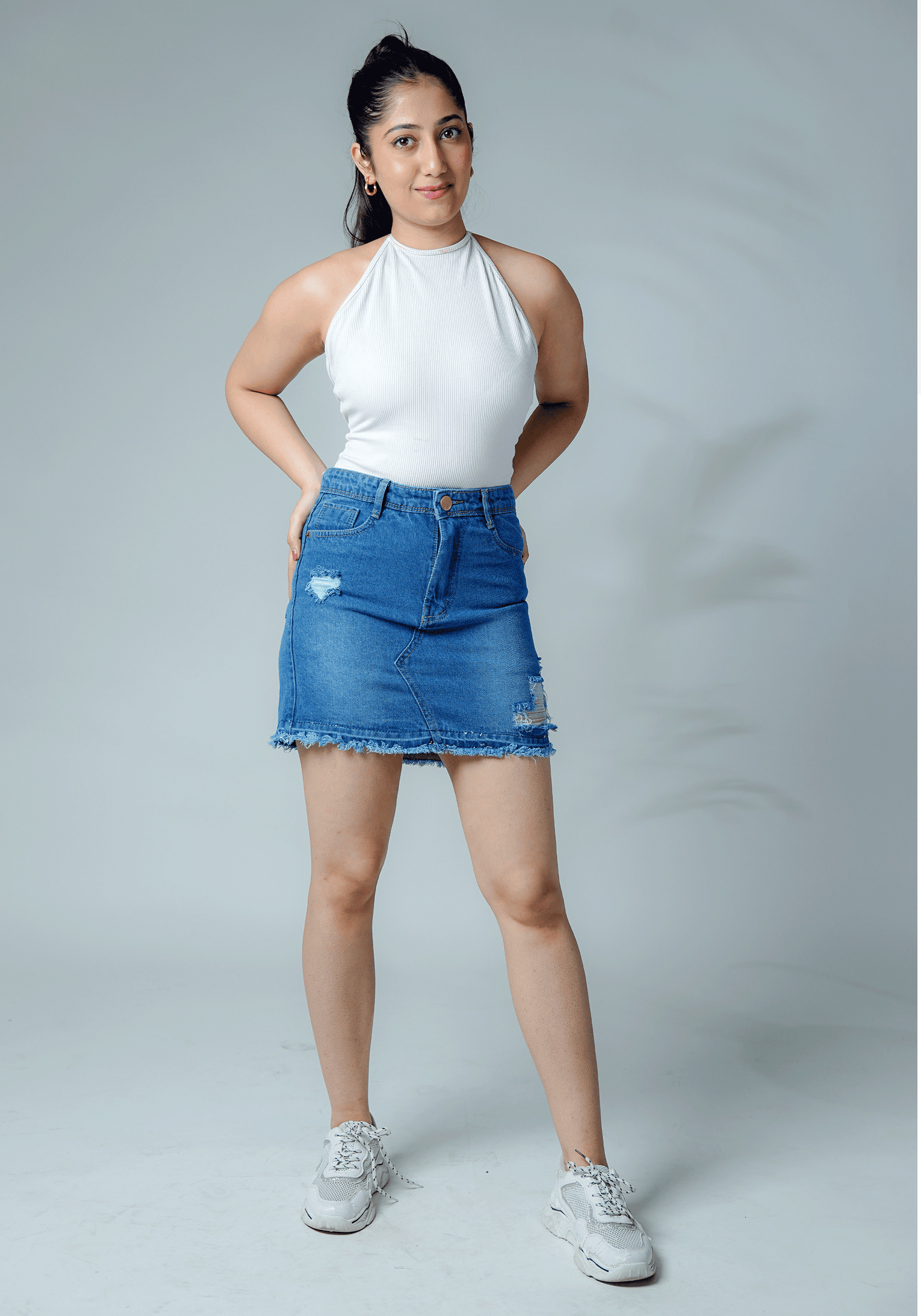 Sexy Blue Ripped Denim Skirt – Bold, Flirty & Unapologetically You