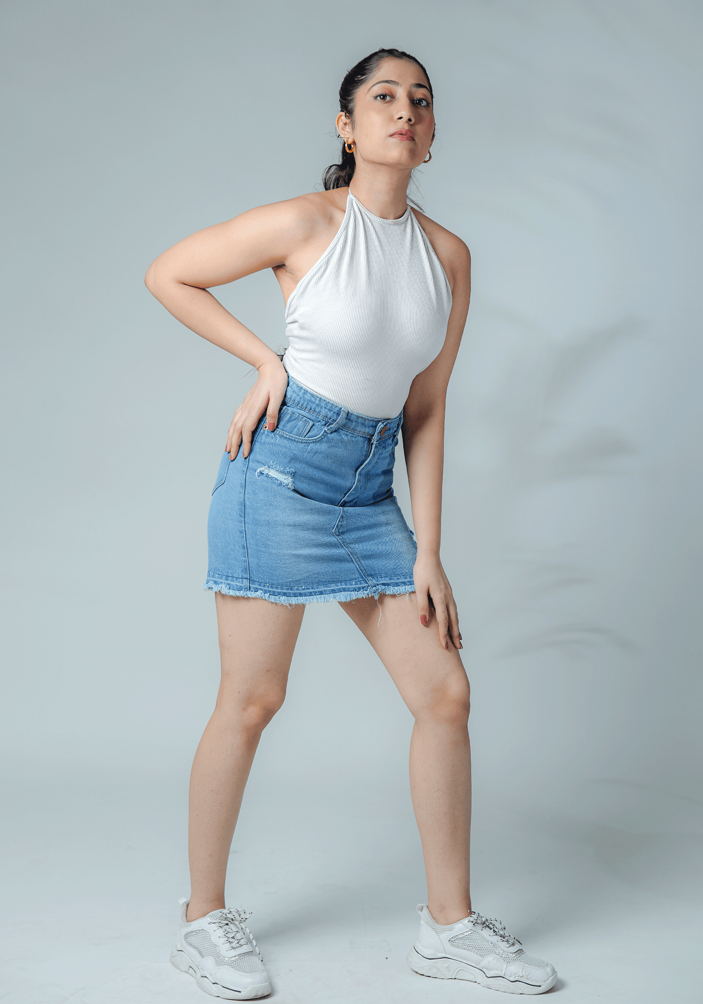 Light Blue Ripped Denim Skirt – Flirty, Fierce & Unapologetic! 💙