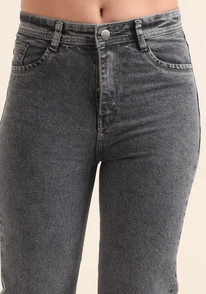 Grey Stretch Relaxed Fit Women's Jeans