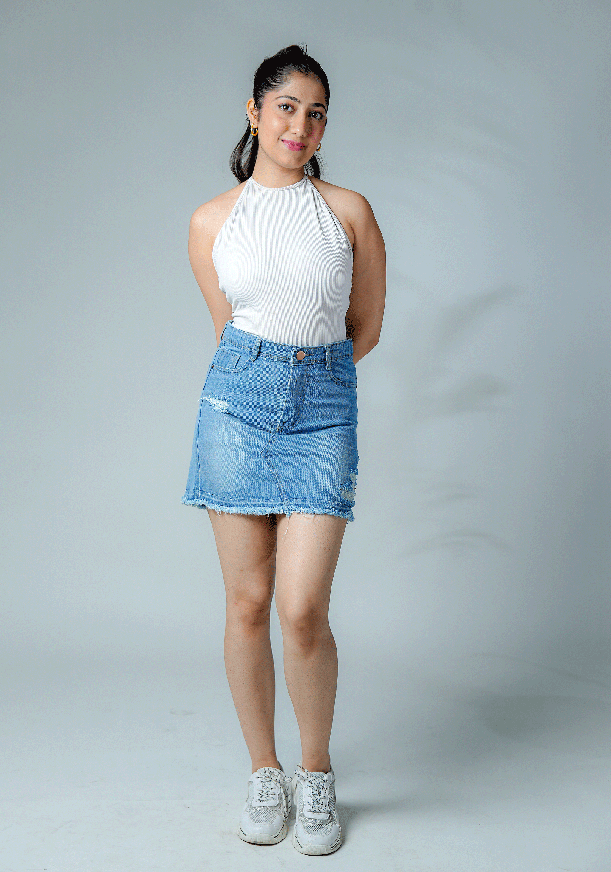 Light Blue Ripped Denim Skirt – Flirty Fierce & Unapologetic! 💙