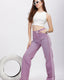 Relaxed Fit Light Pink Jeans with White Lace Detail