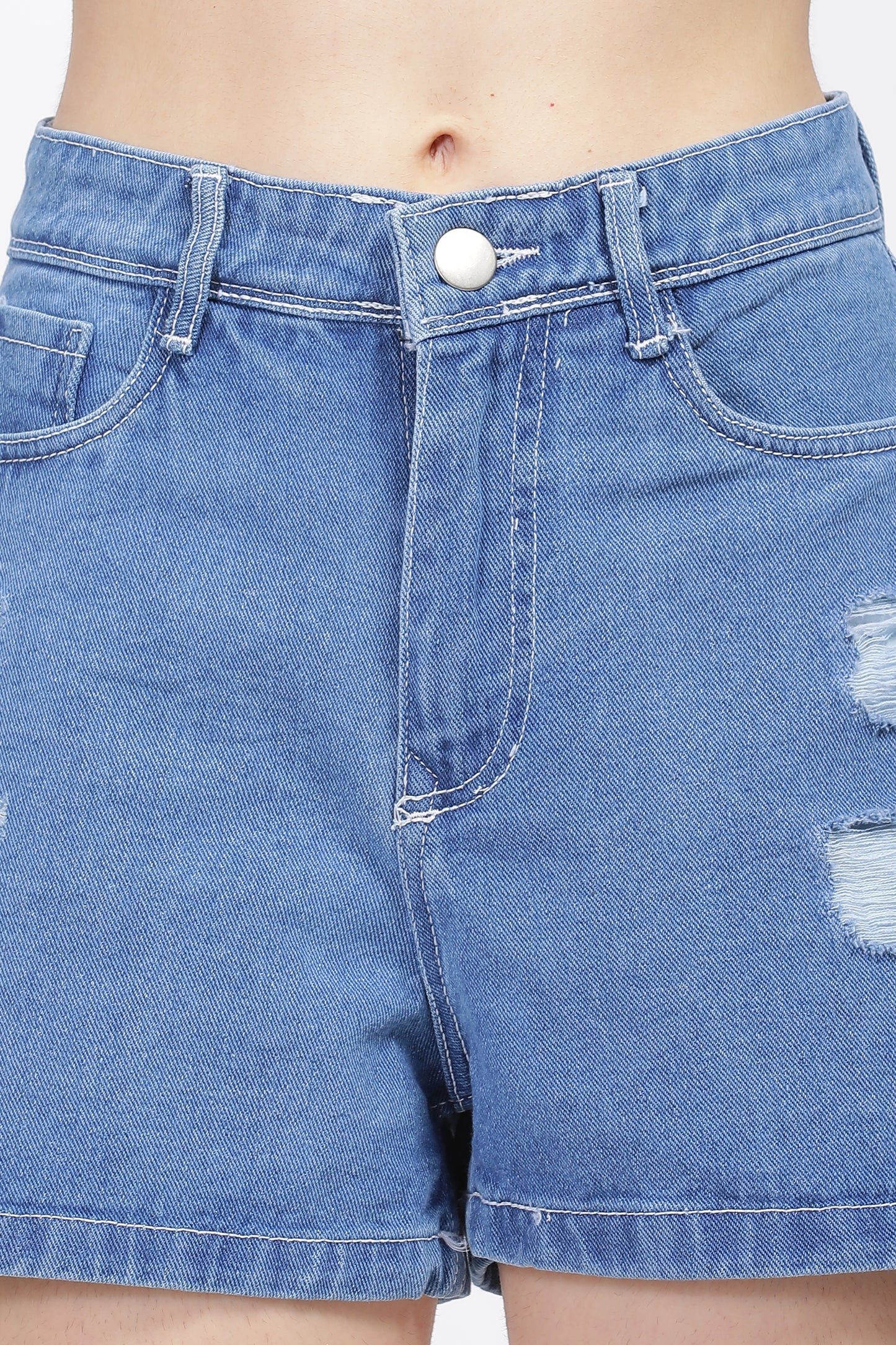 Rugged Light Blue Hot Shorts