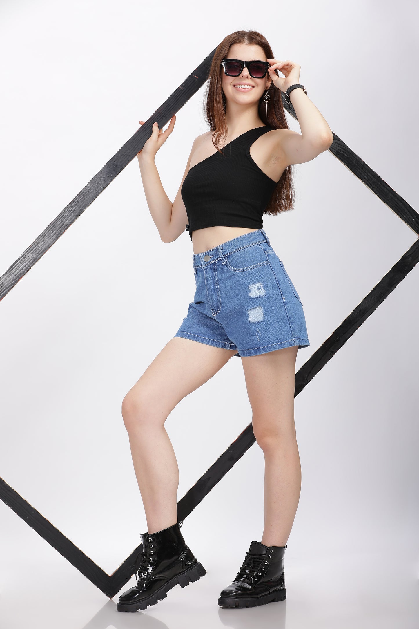Rugged Light Blue Hot Shorts