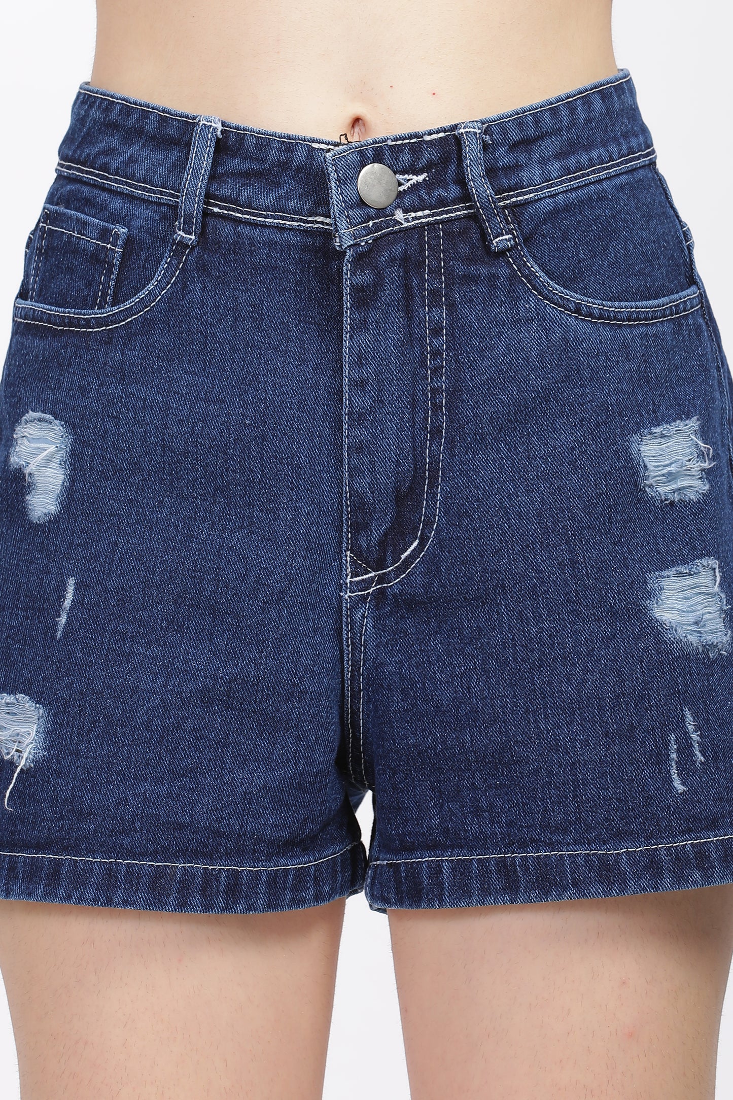 Rugged Dark Blue Hot Shorts