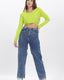 Sexy Blue No Gap Wide Jeans