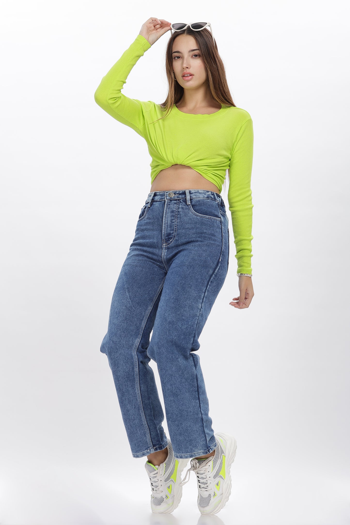 Sexy Blue No Gap Wide Jeans