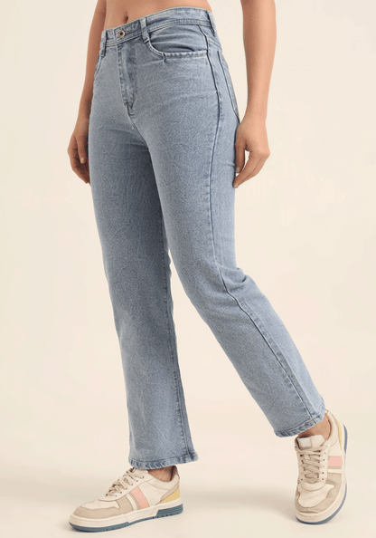 Light Blue Women's Stretch Relaxed Fit Jeans