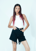 Black Denim Shorts